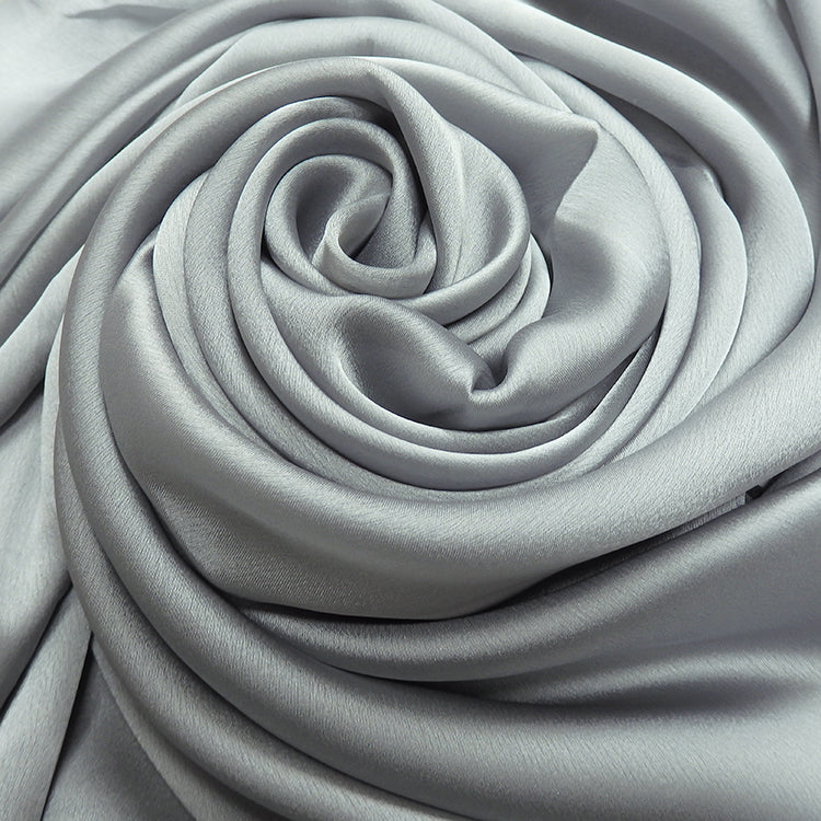 Silver Metalic Silk Hijab