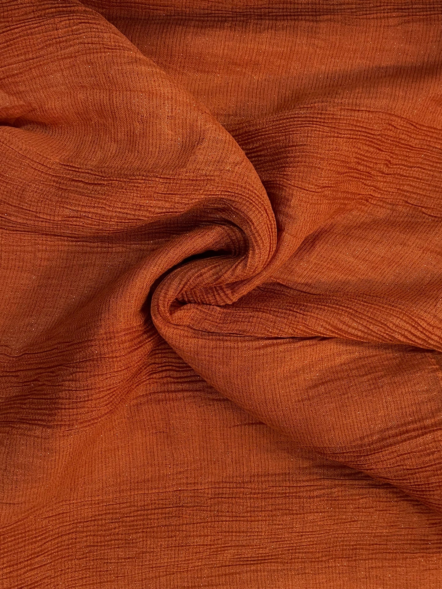 Orange Crinkle Shimmer Hijab