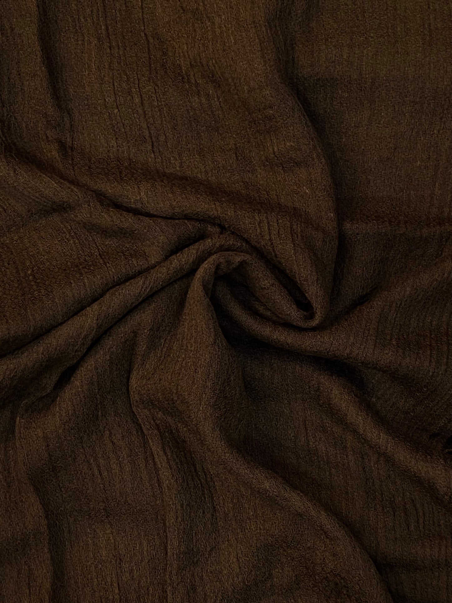 Premium Crimp Chocolate Brown Hijab