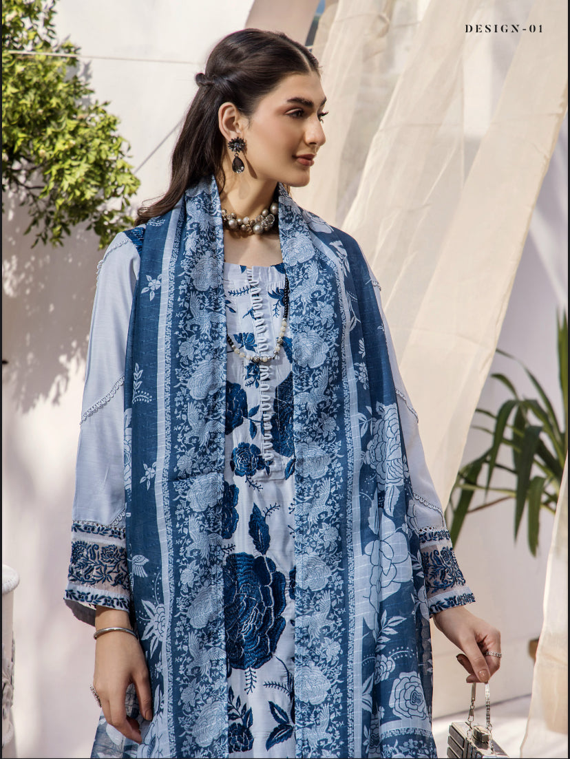 Maham Blue Ready to Wear viscose