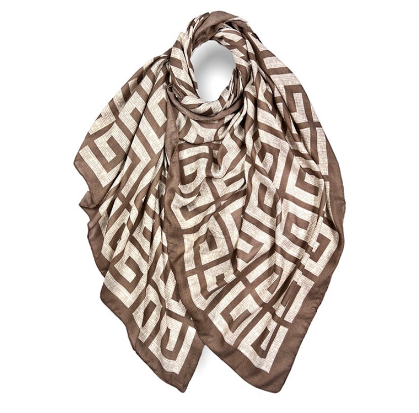 Mocca New Maze Printed Hijab