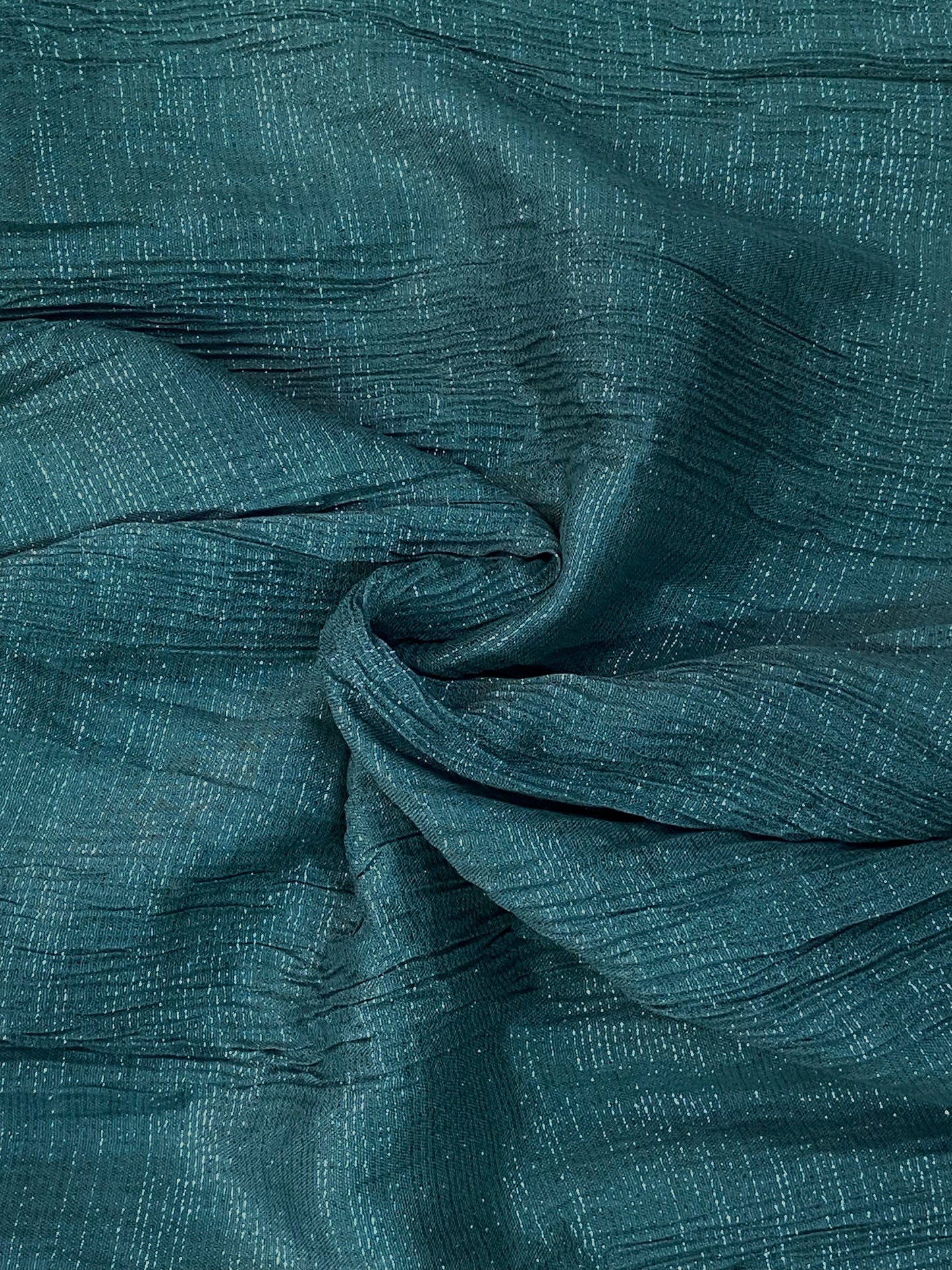 Teal Crinkle Shimmer Hijab