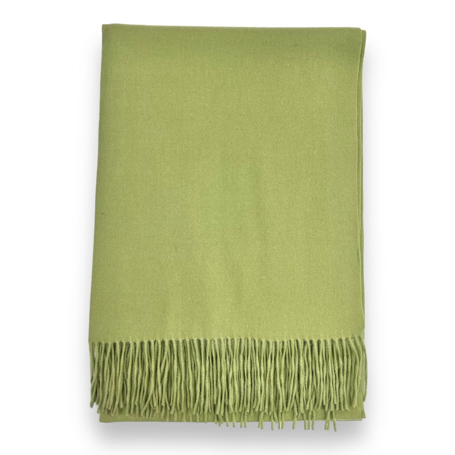 Lime Fine Plain Cashmere Shawl