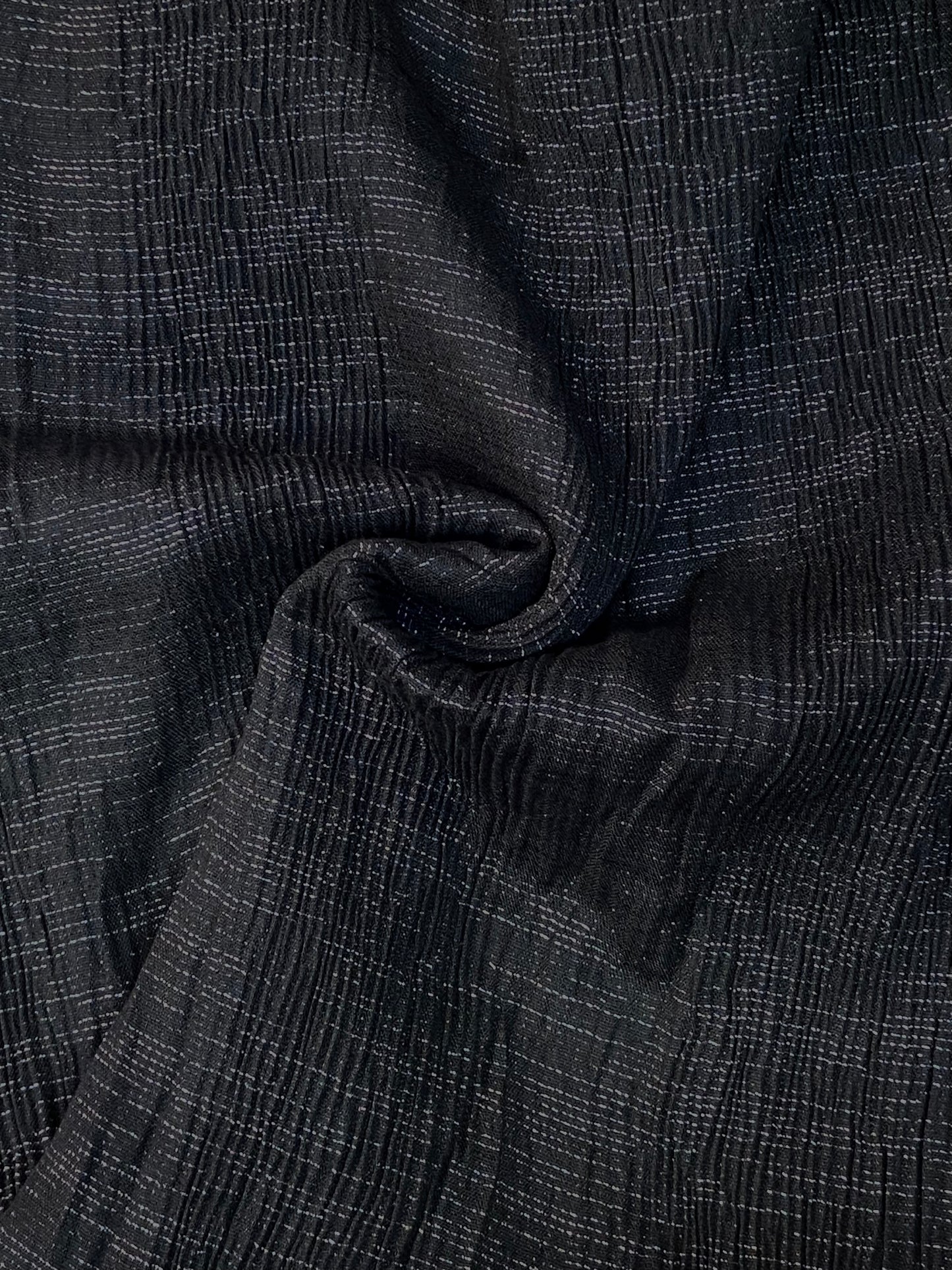 Black Crinkle shimmer Hijab