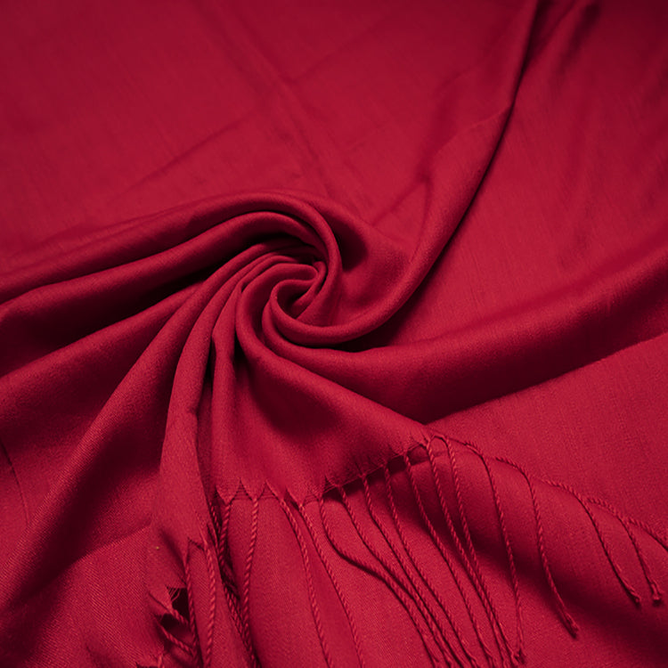 Dark Red Plain Pashmina Hijab