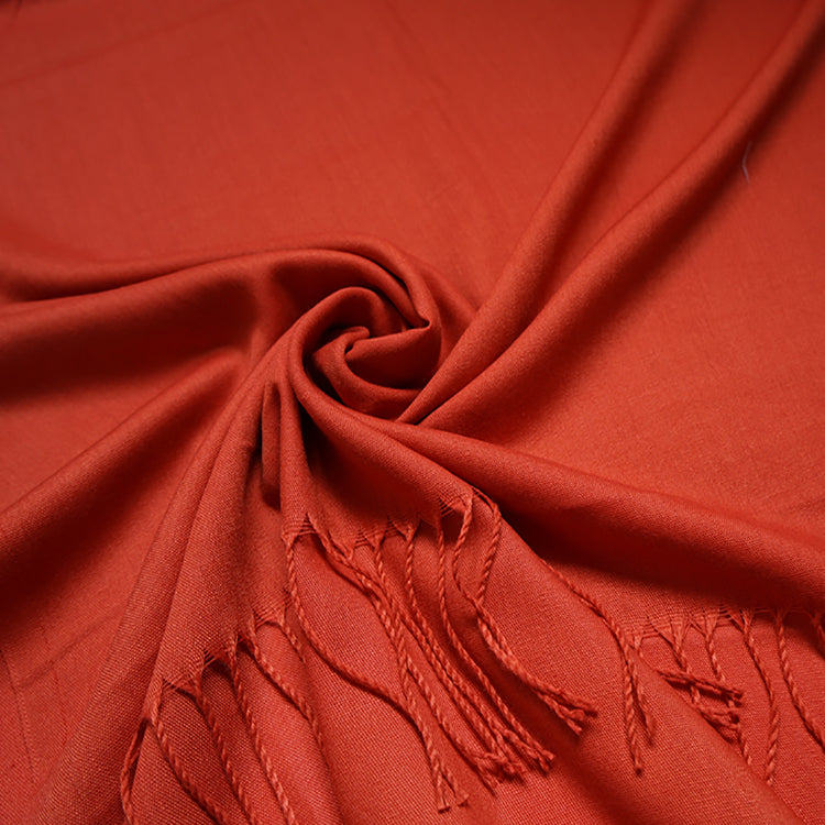 Dark Orange Plain Pashmina Hijab