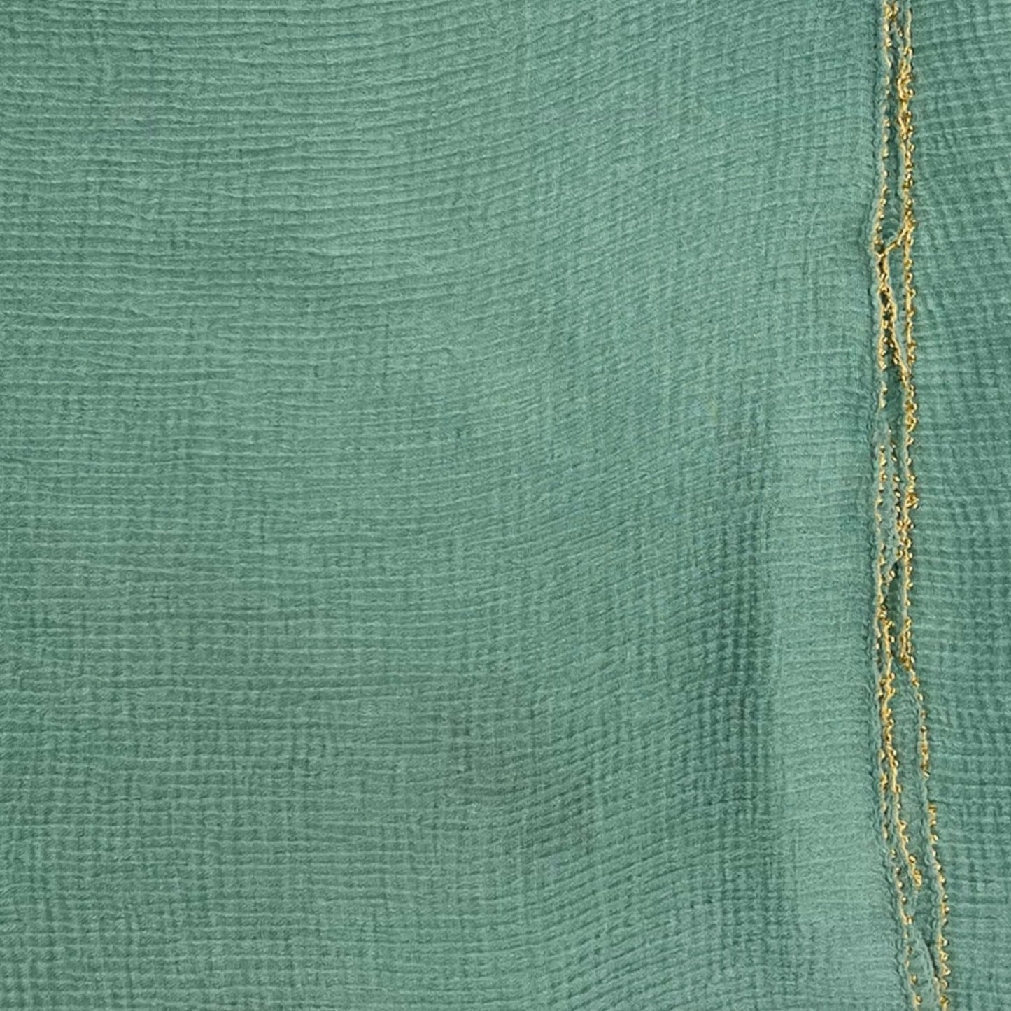 Sage Plain Strips Gold Border