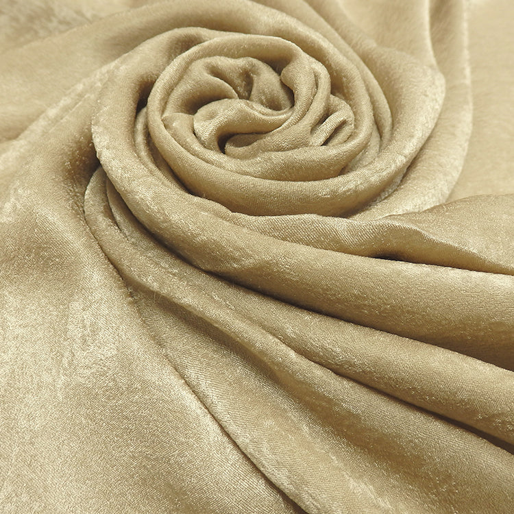 Beige Velvet Silk Hijab