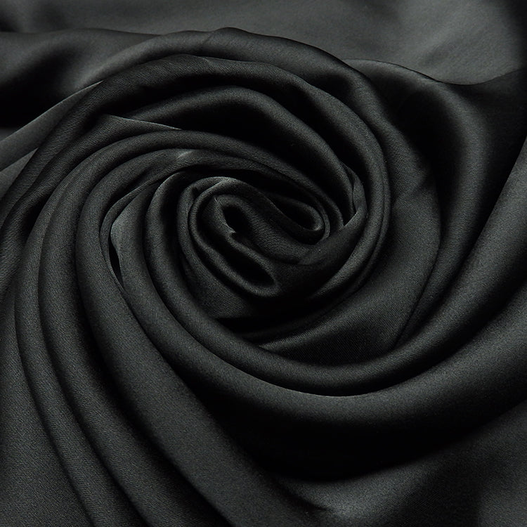 Black Metalic Silk Hijab