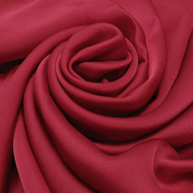 Dark Red Metalic Silk Hijab
