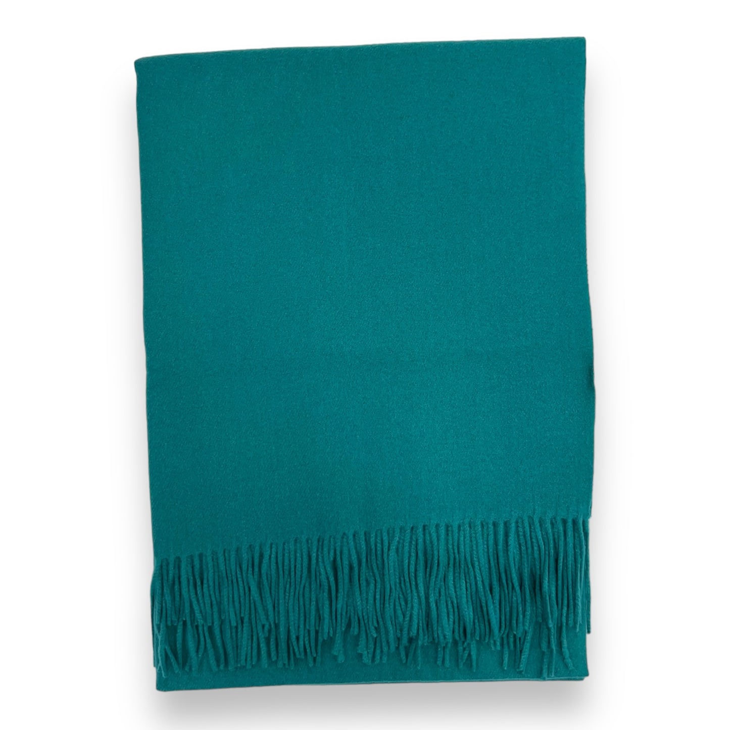 Teal Fine Plain Cashmere Shawl