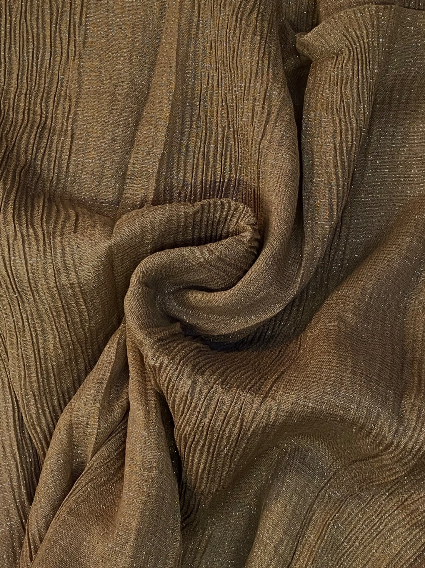 Mocca Crinkle Shimmer Hijab