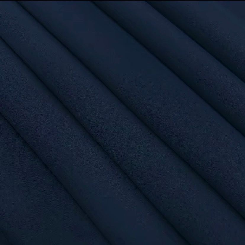 Navy High Density Chiffon Hijab