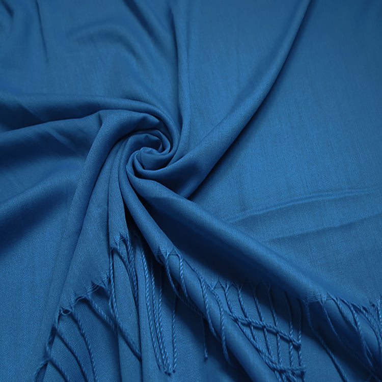 Yale Blue Plain Pashmina Hijab