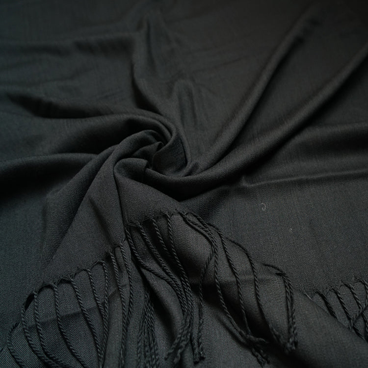 Black Plain Pashmina Hijab