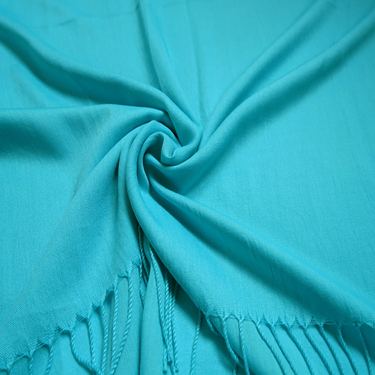 Cyan Plain Pashmina Hijab