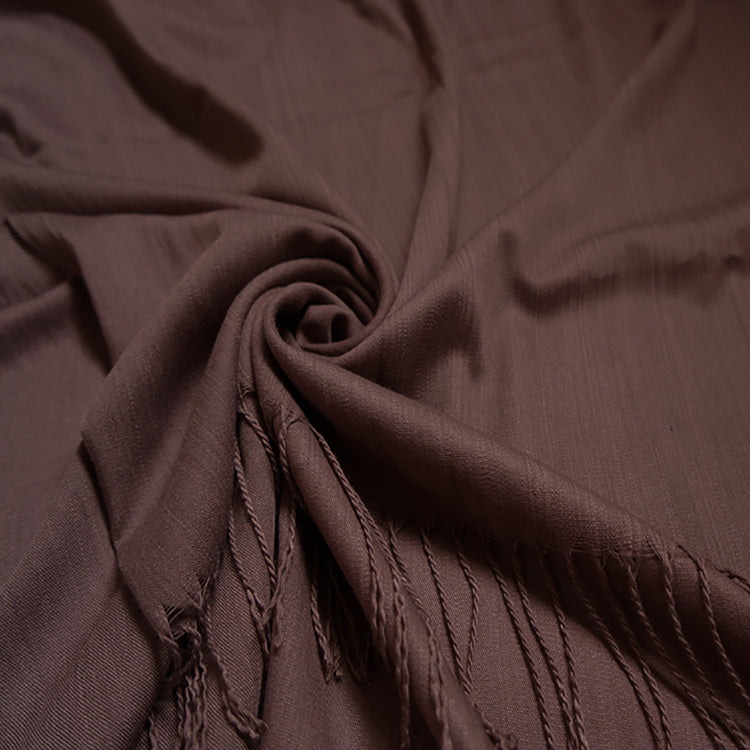 Brown Plain Pashmina Hijab