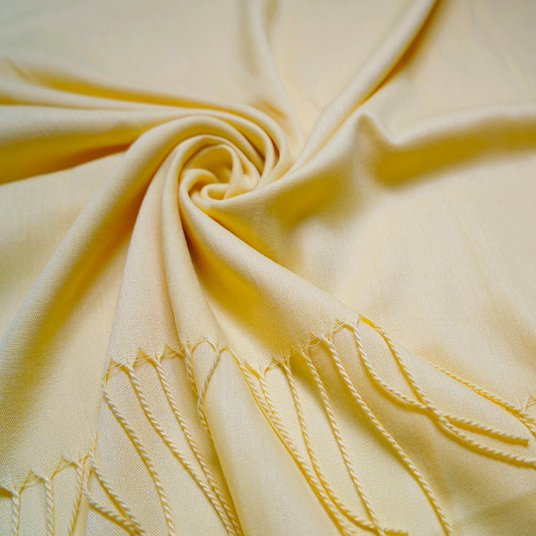 Custard Yellow Plain Pashmina Hijab