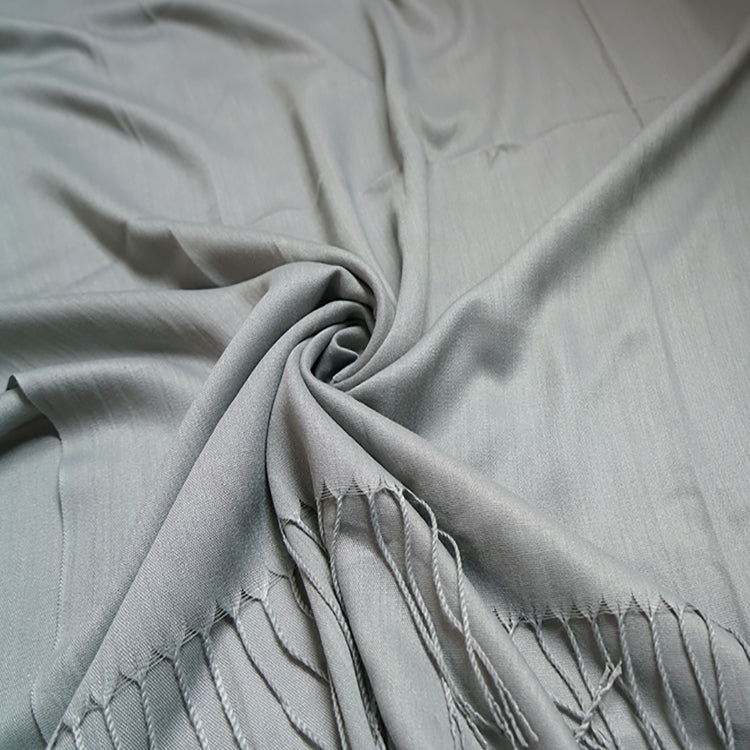 Grey Plain Pashmina Hijab