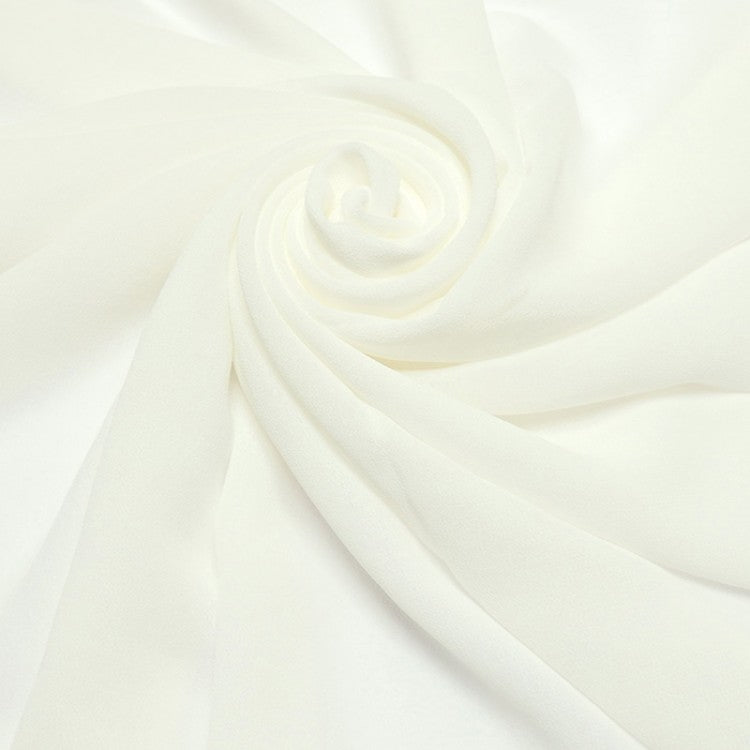 Cream Big Chiffon Hijab