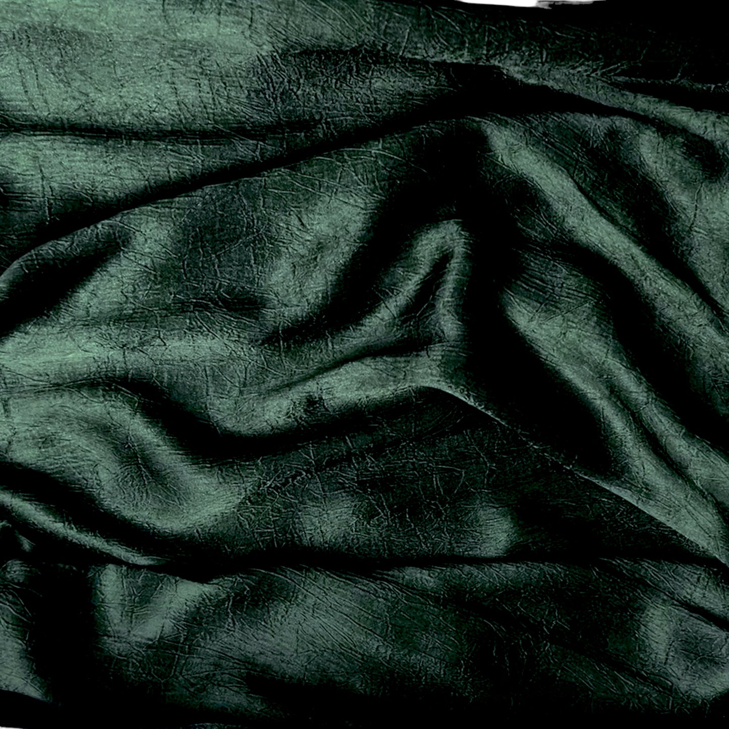 Dark Green Crushed Satin Hijab