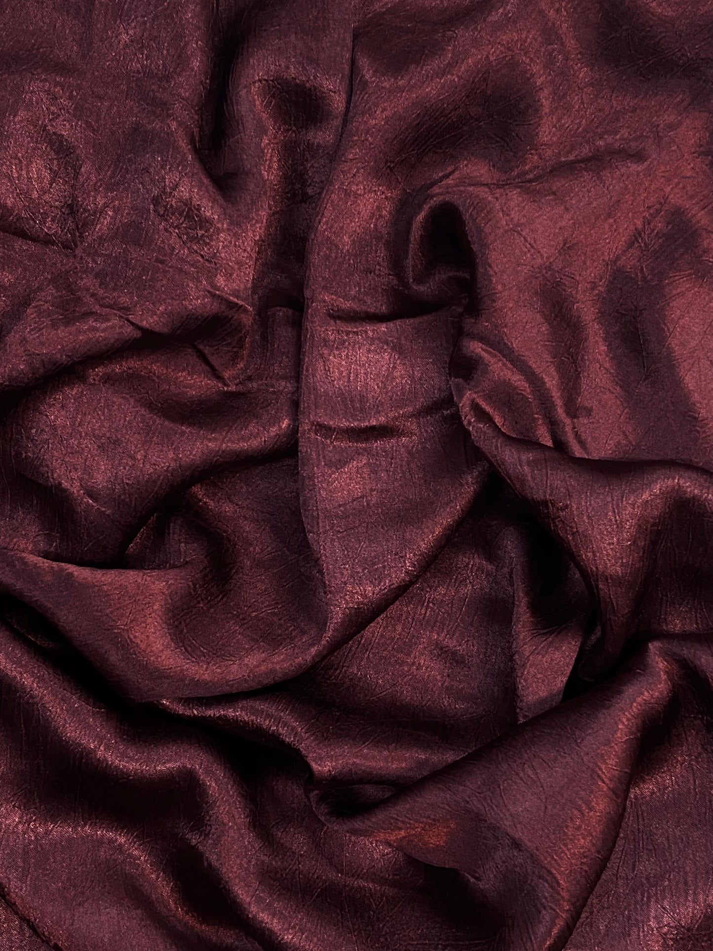Burgundy Crushed Satin Hijab