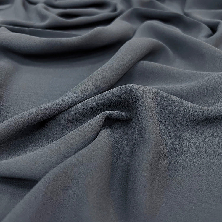 Dark Grey Pearl Chiffon Hijab