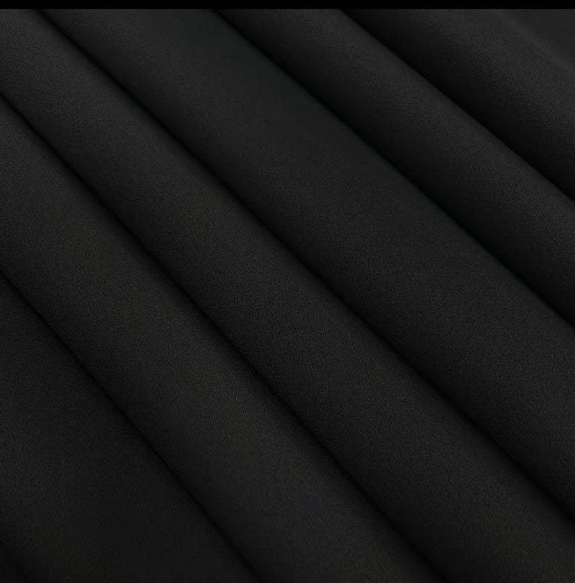 Black High Density Chiffon Hijab