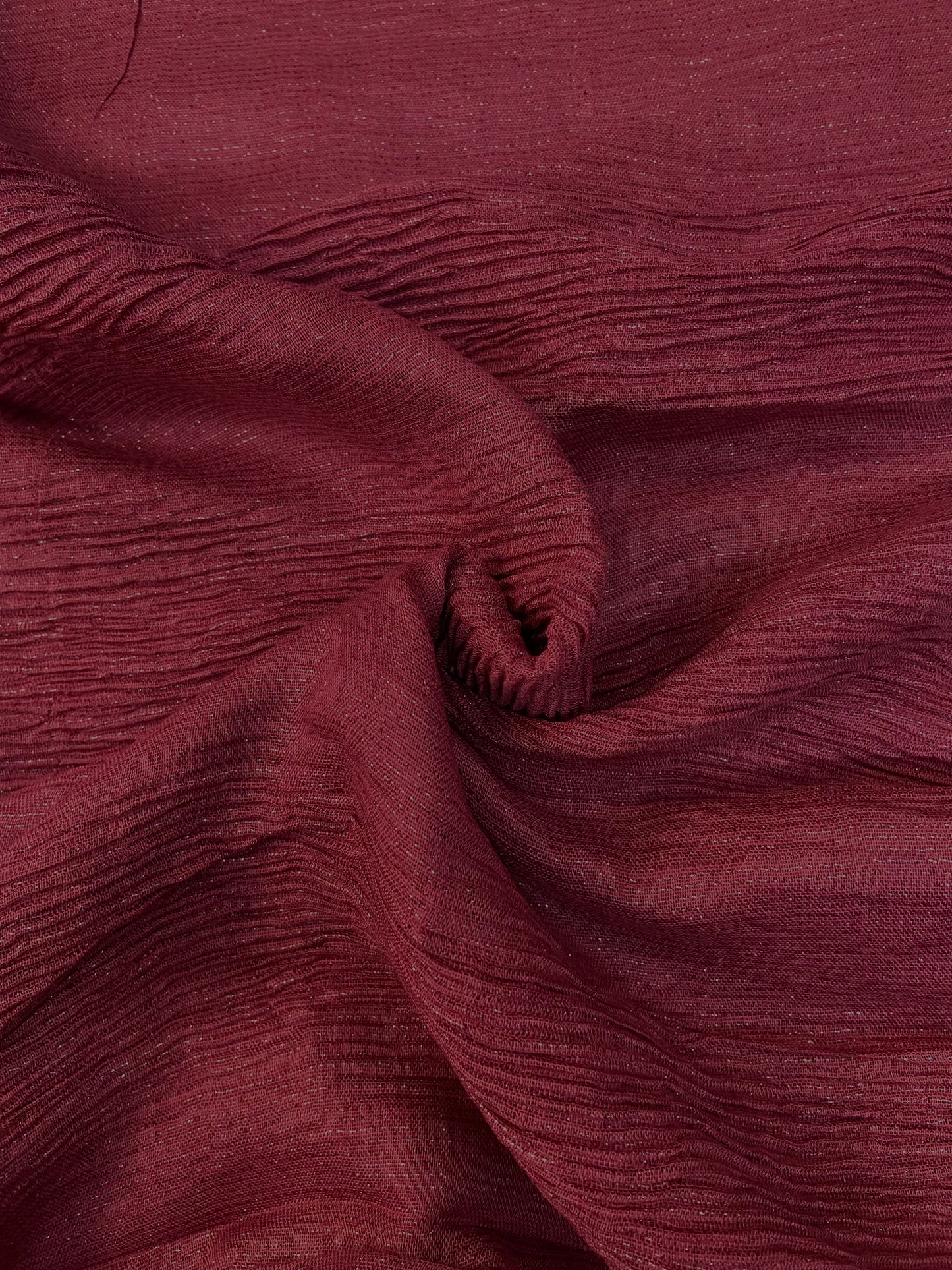 Burgundy Crinkle shimmer Hijab
