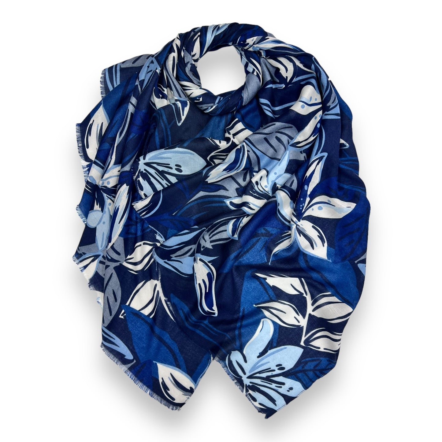 Blue Autumn Lily Printed Hijab