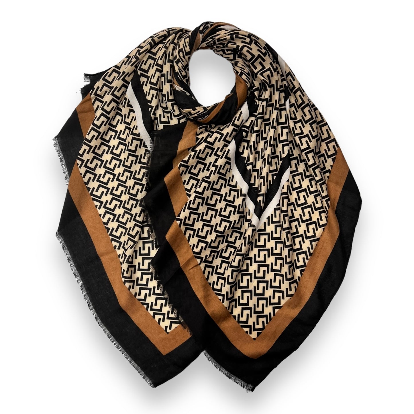 Cream Cindy Printed Hijab