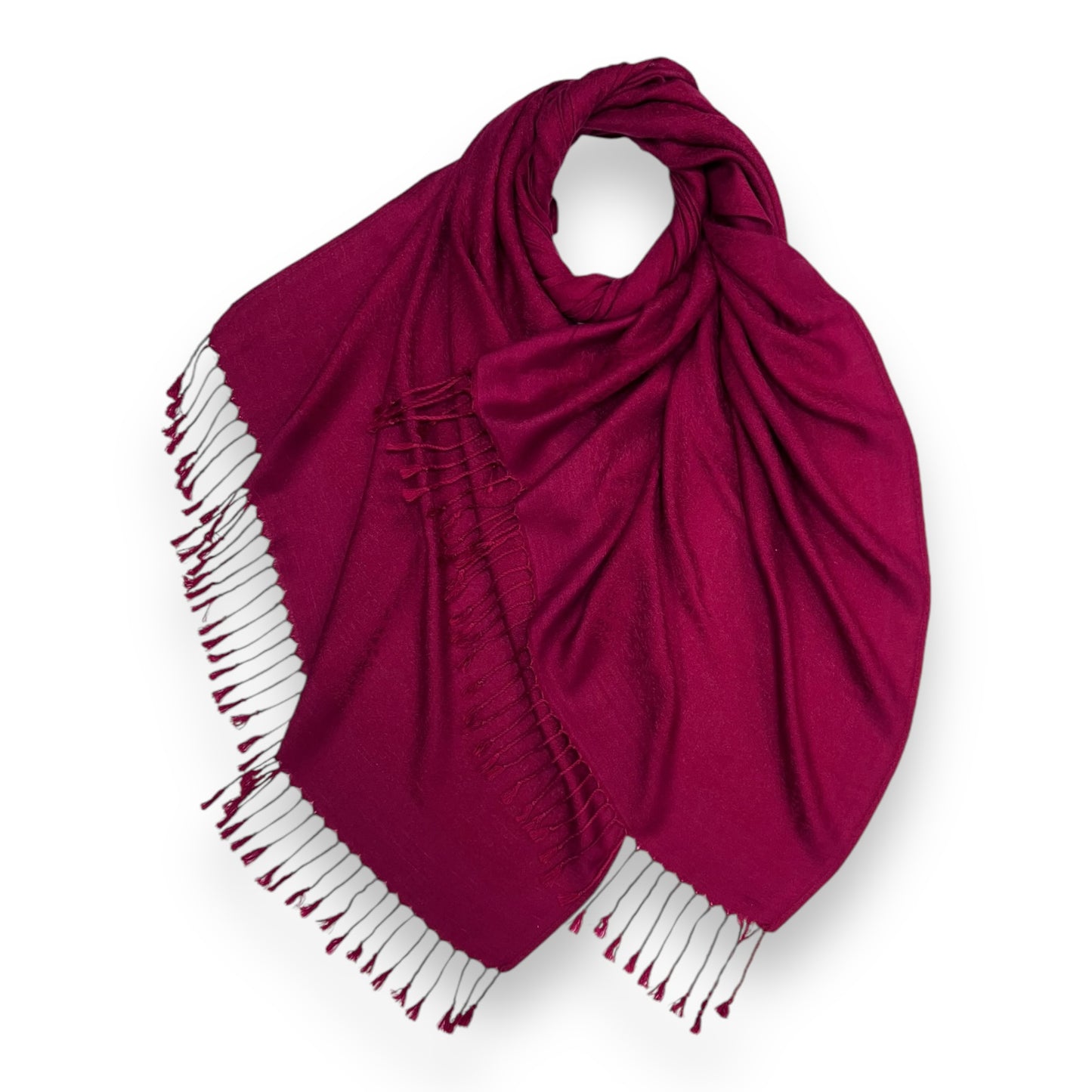 Burgundy Printed Pashmina Hijab