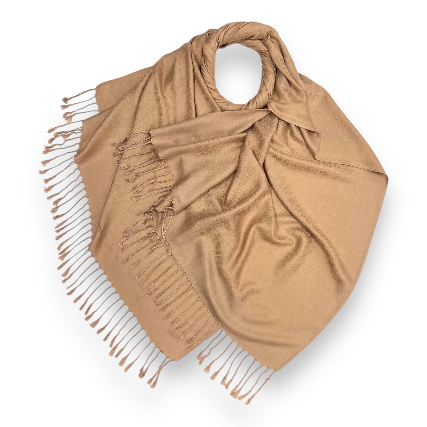 Beige Printed Pashmina Hijab