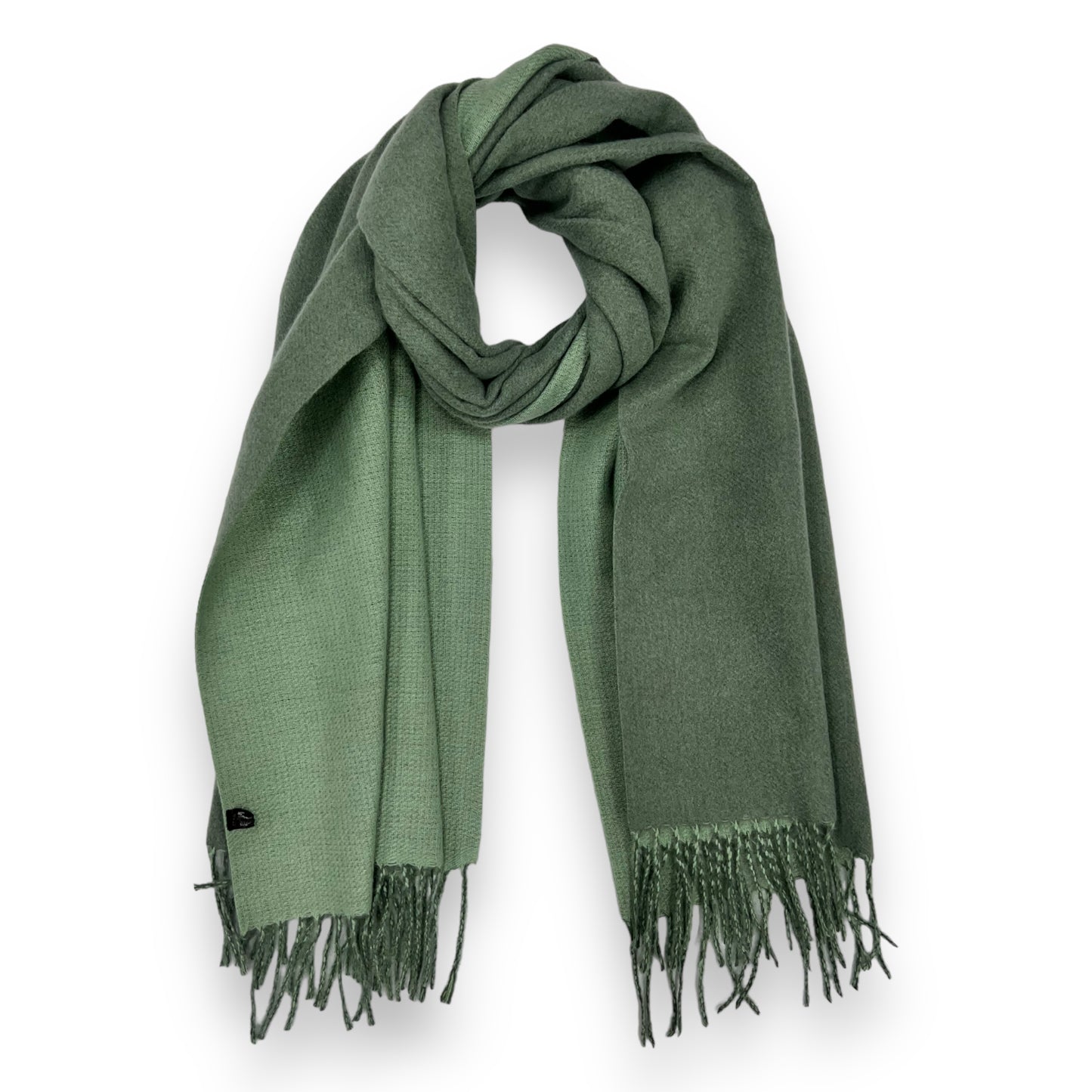 Sage Two Tone Cashmere Shawl