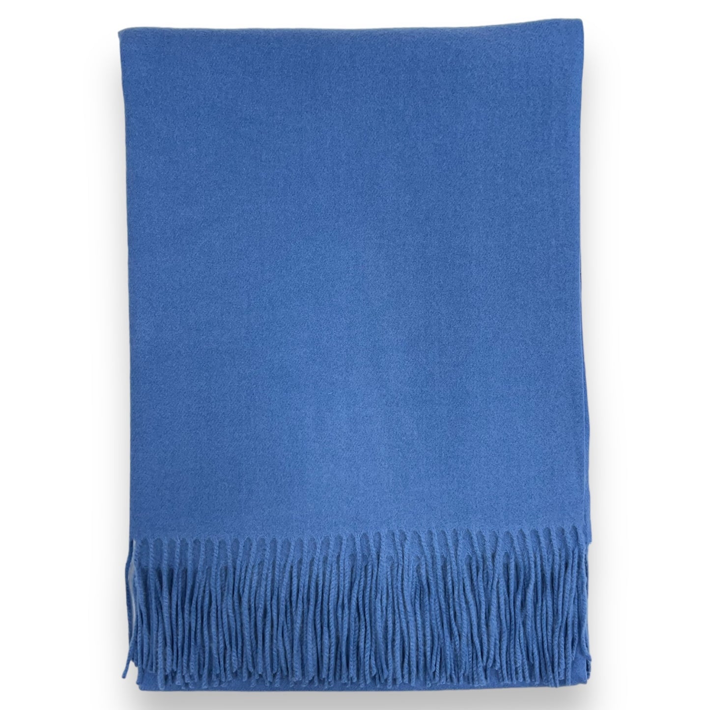 Blue Fine Plain Cashmere Shawl