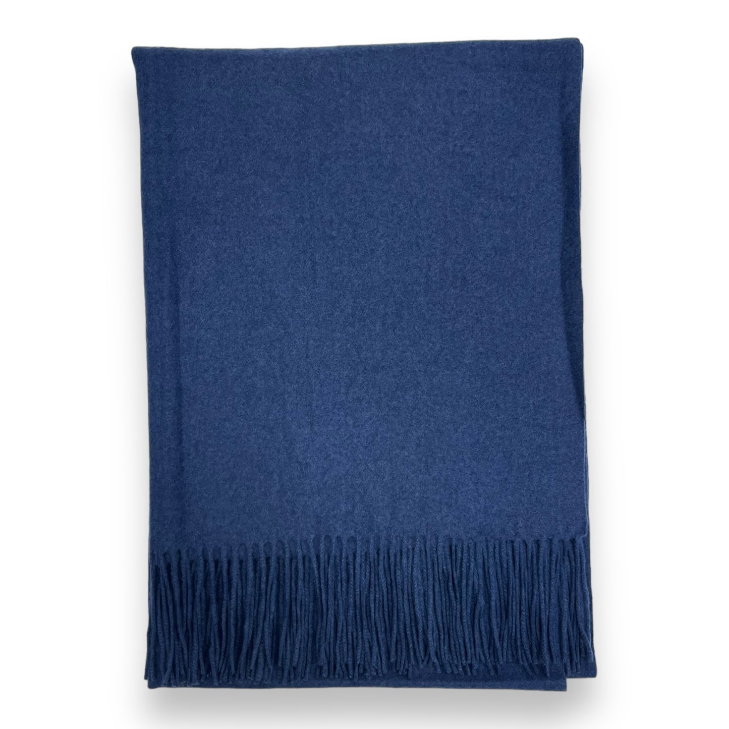 Navy Fine Plain Cashmere Shawl