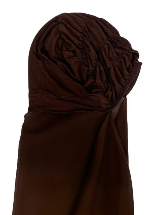 Brown Instant Chiffon Hijab