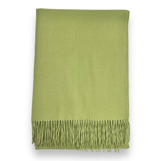 Lime Fine Plain Cashmere Shawl