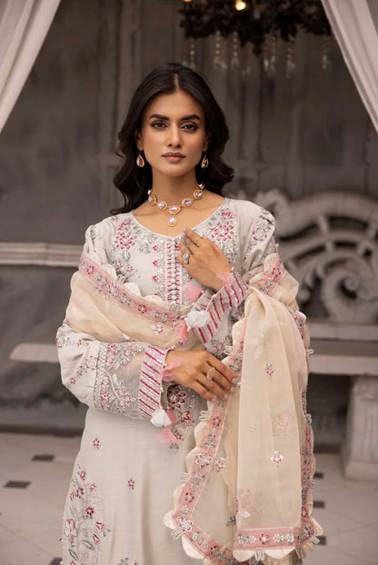 Maria B Inspired Embroidered Mint Viscose 3 Piece Plazoo Outfit