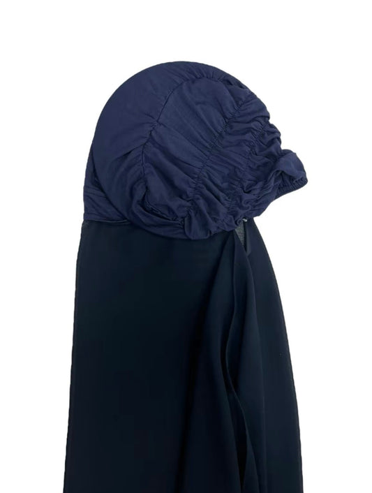 Navy Instant Chiffon Hijab