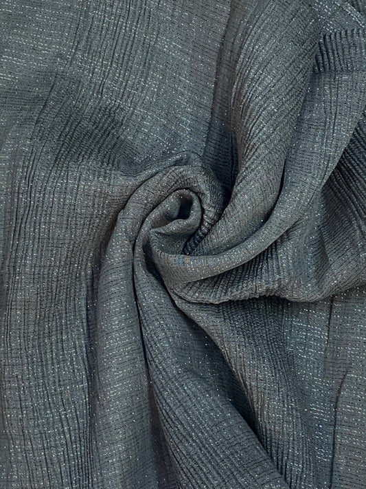 Charcoal Crinkle Shimmer Hijab