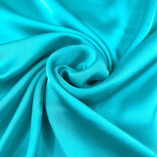 Turquoise Metalic Silk Hijab