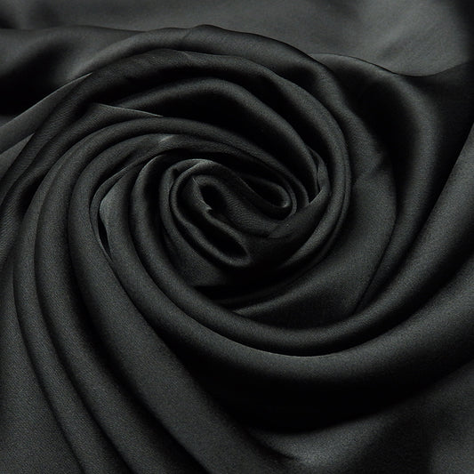 Black Metalic Silk Hijab