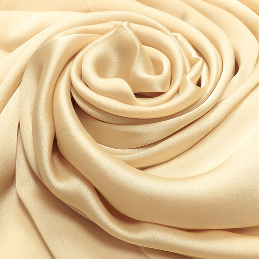 Cream Metalic Silk Hijab
