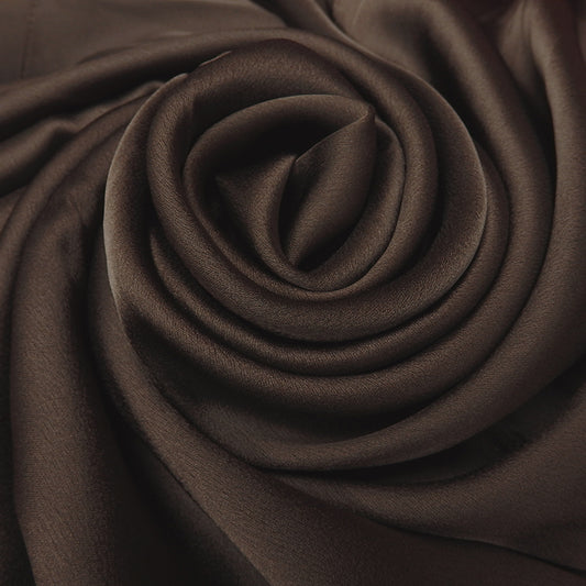 Chocolate Brown Metalic Silk Hijab