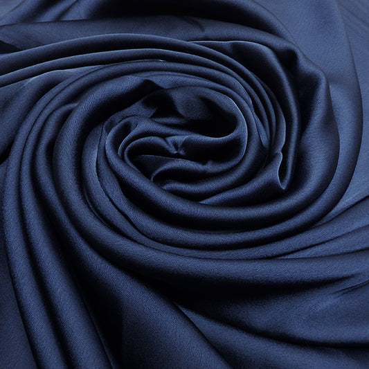 Navy Metalic Silk Hijab