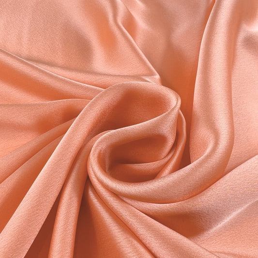 Peach Metalic Silk Hijab