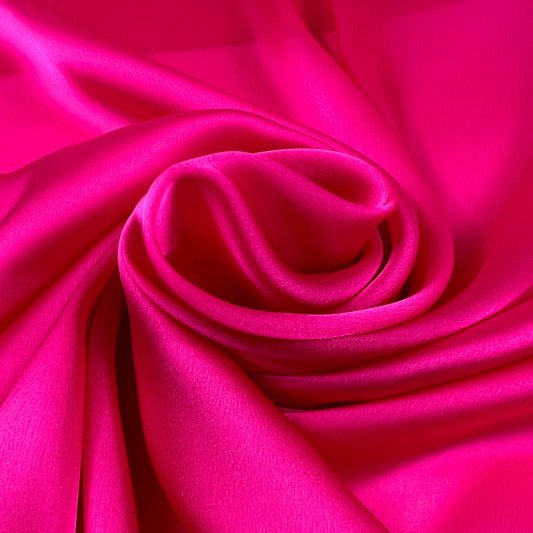 Hot Pink Metalic Silk Hijab