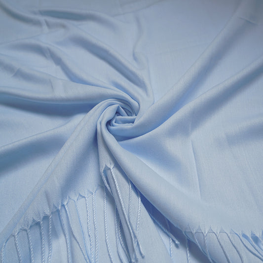 Baby Blue Plain Pashmina Hijab