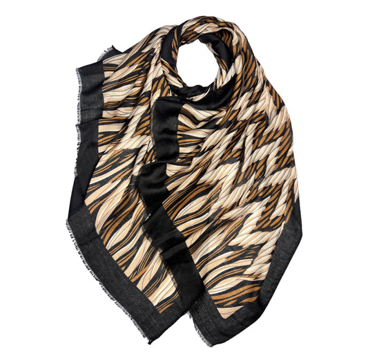 Mocca Rope Weave Printed Hijab